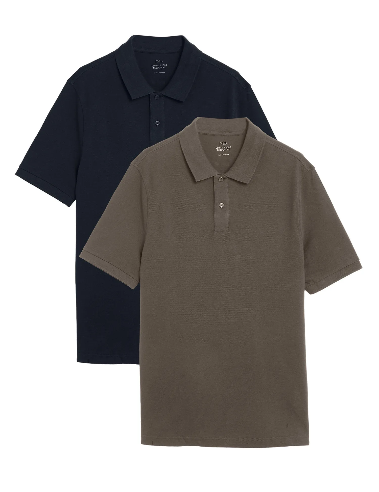 2 Pack Pure Cotton Polo Shirts