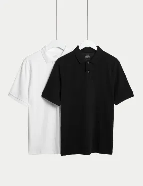 2 Pack Pure Cotton Polo Shirts