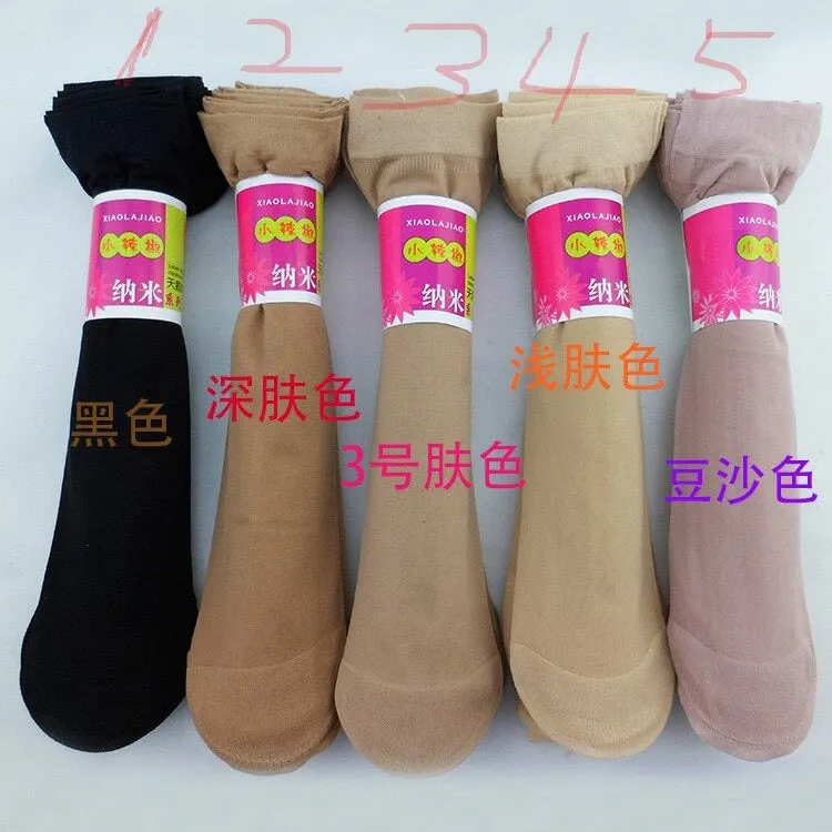 20 Pcs Per Lot Women's Summer Elastic Nylon Crystal Short Socks