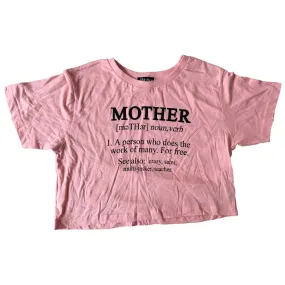 3Forty Inc Women Junior Mother Cropped Tee Junior Mother Cropped Tee (Dusty Pink)