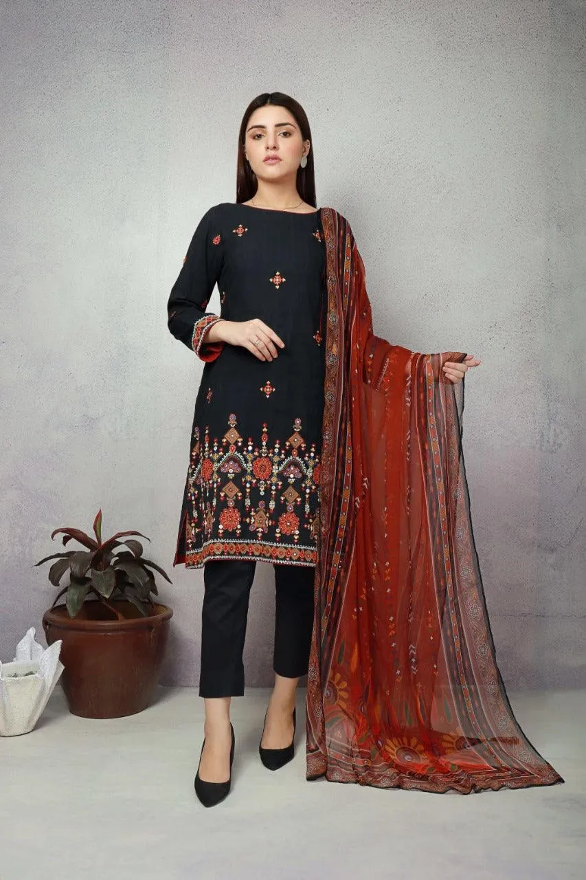 ACE Galleria Embroidered Unstitched 3 Piece Jacquard Suit ACE 12082