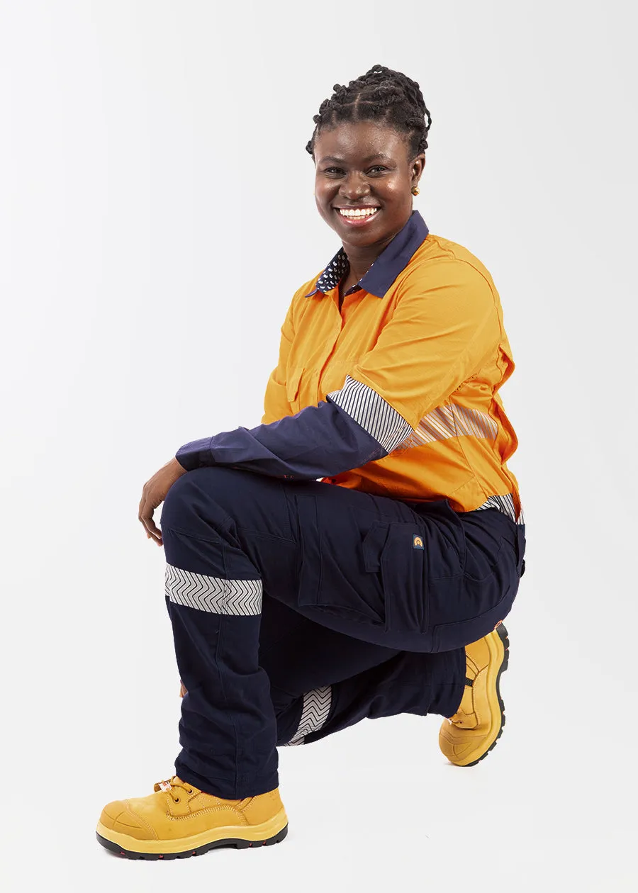 Alison ladies hi vis work cargo pants