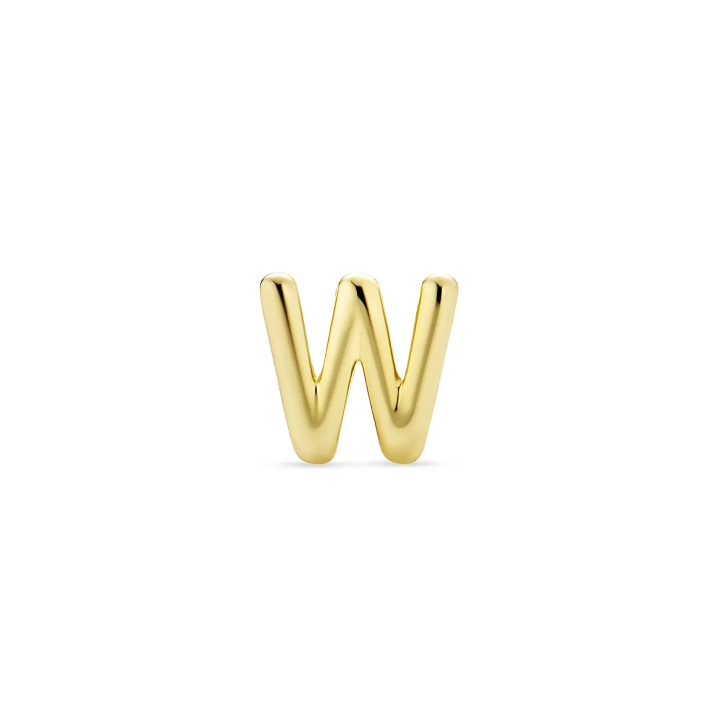 Alphabet Letter Initial Cartilage 1 Piece Stud Earring Real 14K Gold