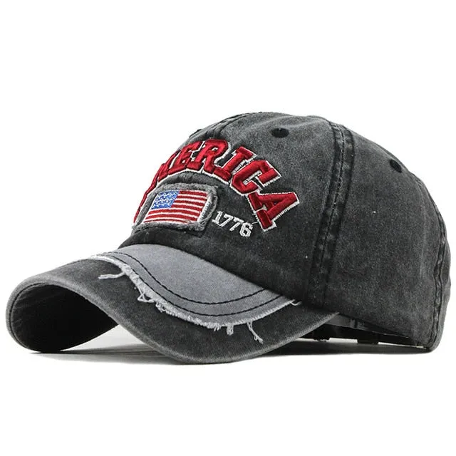 America 1776 Embroidered Snapback Baseball Cap