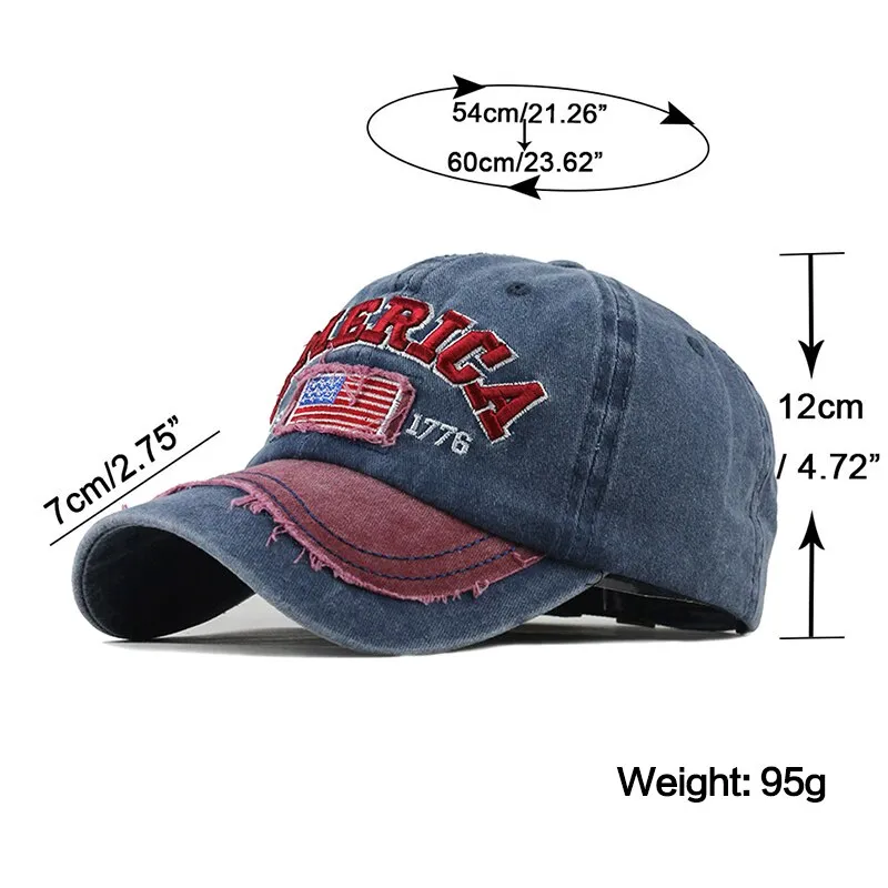 America 1776 Embroidered Snapback Baseball Cap