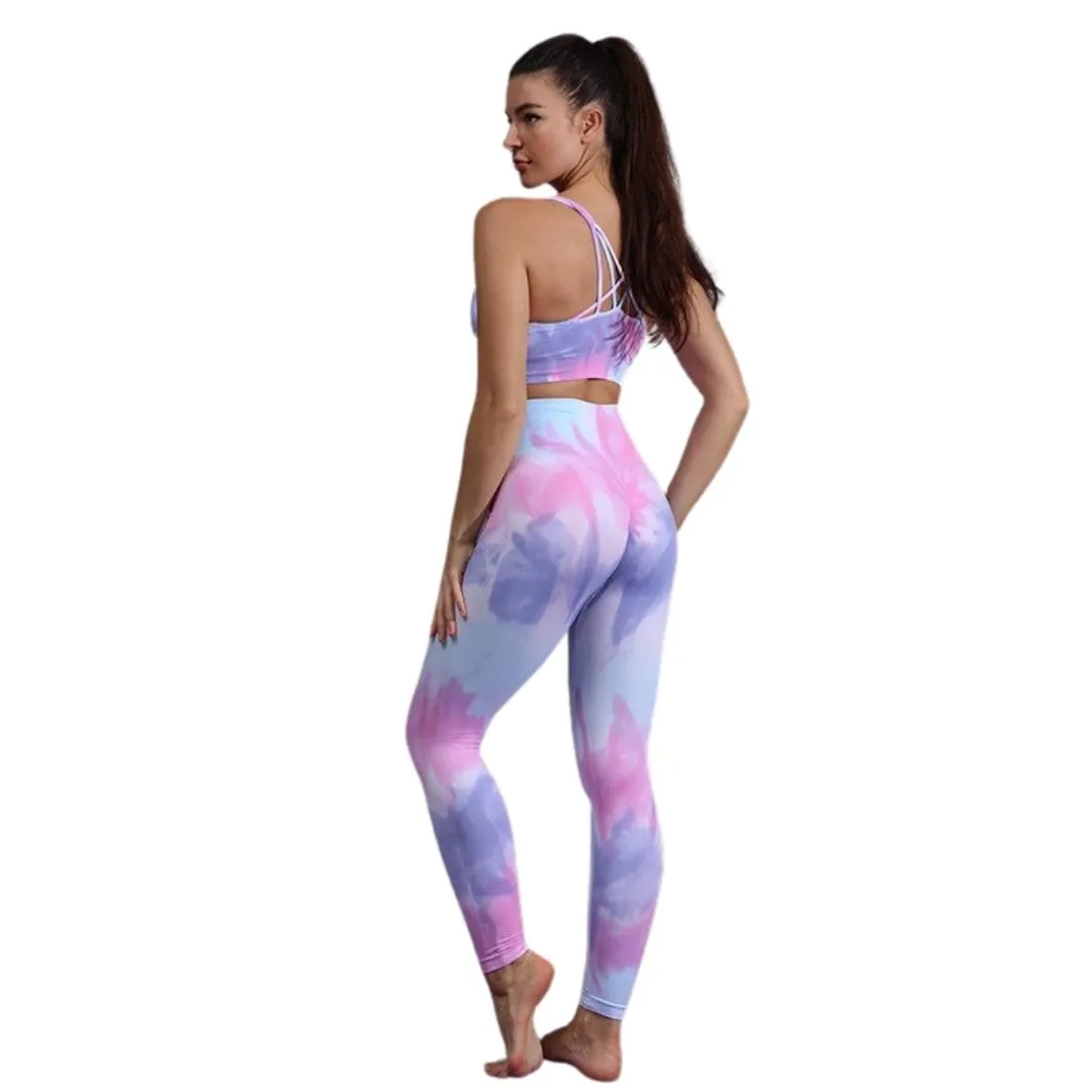 Angel Tie Dye Seamless Workout Leggings