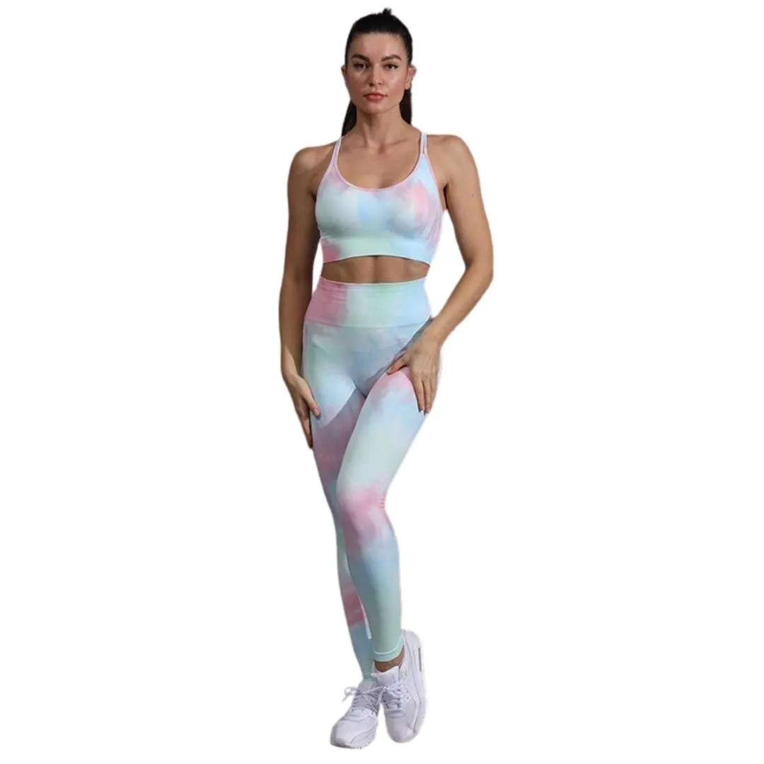 Angel Tie Dye Seamless Workout Leggings