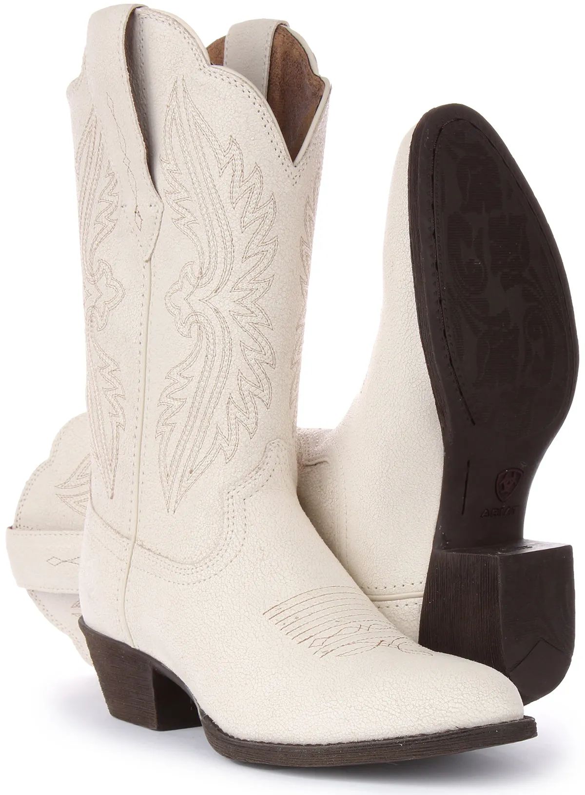 Ariat Heritage R Toe In Off White For Women