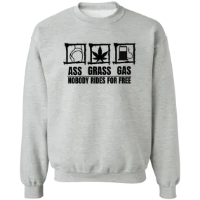 Ass Grass Gas /White Sweatshirt