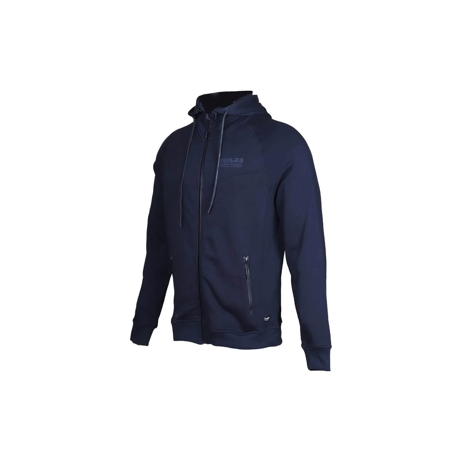 Athan Men Cotton Navy Blue Hoodie