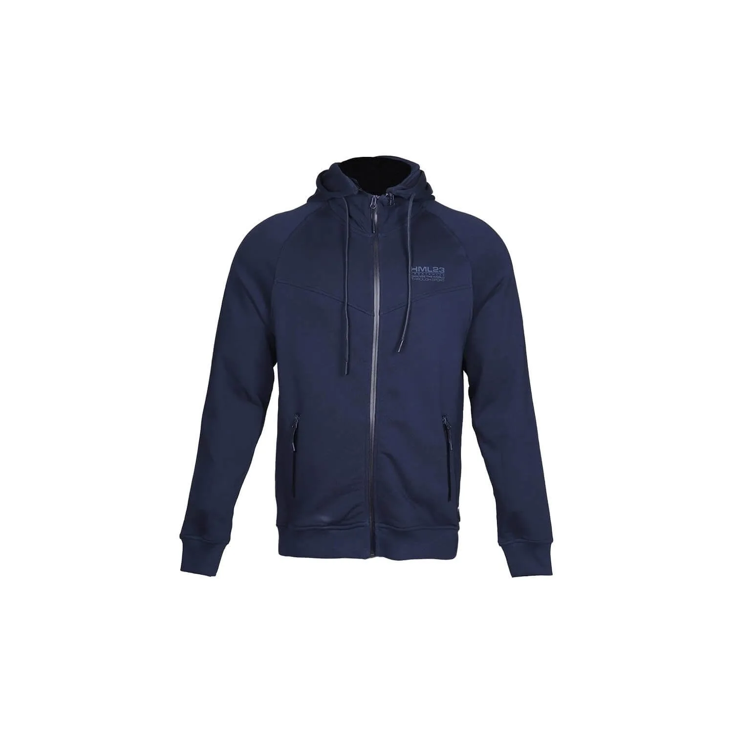 Athan Men Cotton Navy Blue Hoodie