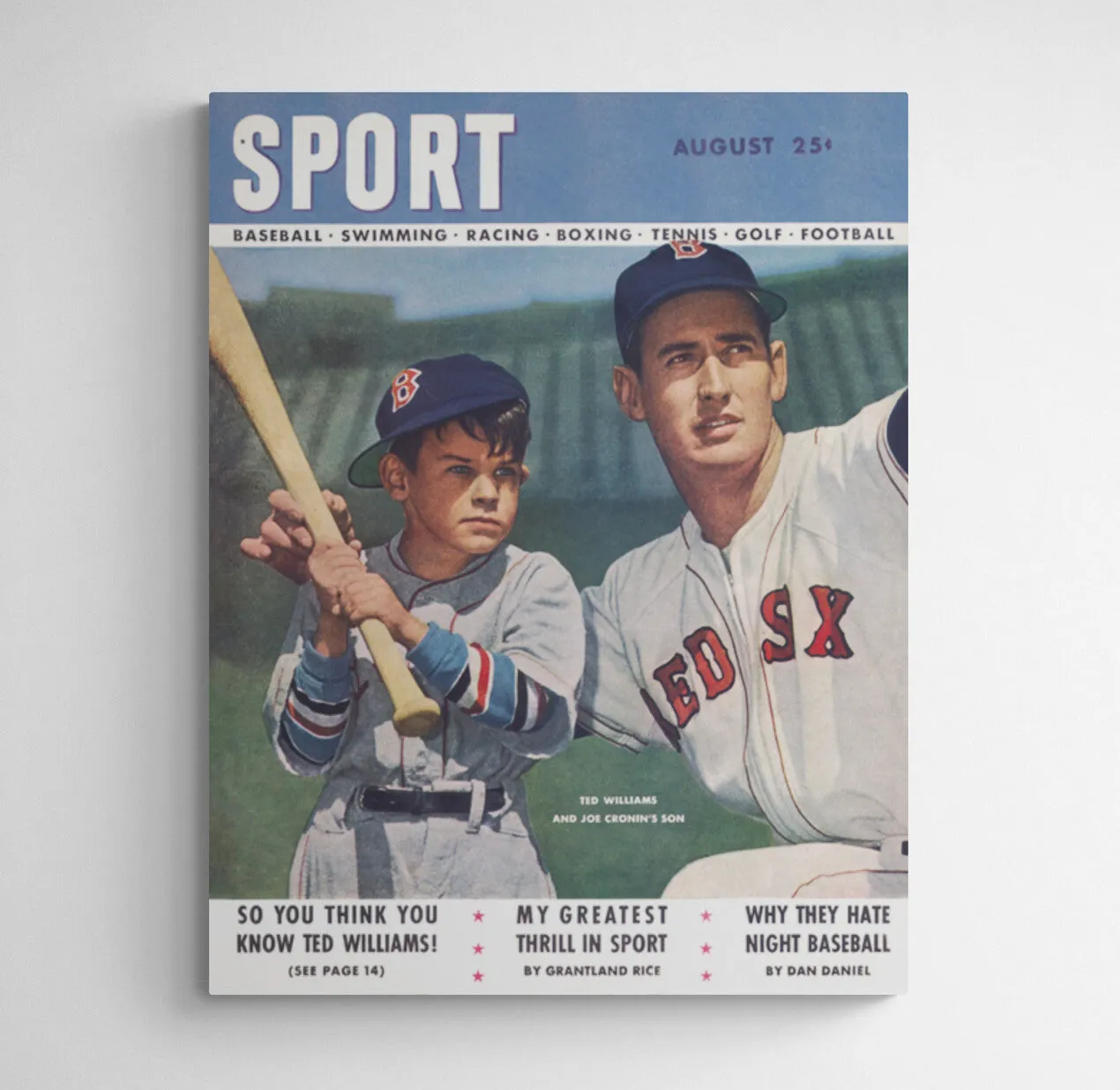 August 1947 SPORT Cover (Ted Williams, Boston Red Sox)