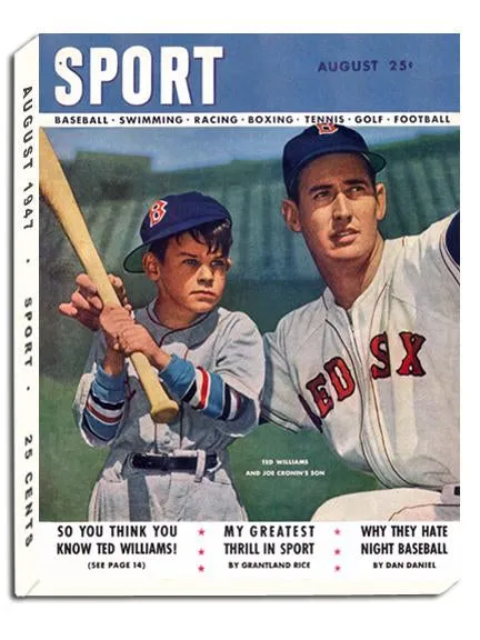 August 1947 SPORT Cover (Ted Williams, Boston Red Sox)