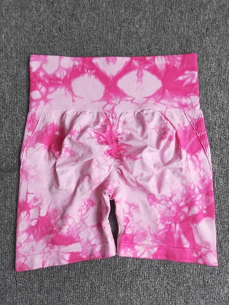 B-ACTIVE SEAMLESS TIE DYE SPORT SHORTS