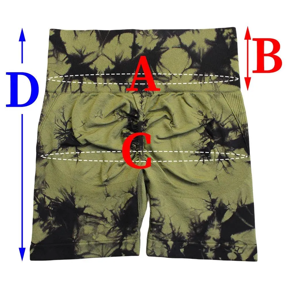 B-ACTIVE SEAMLESS TIE DYE SPORT SHORTS