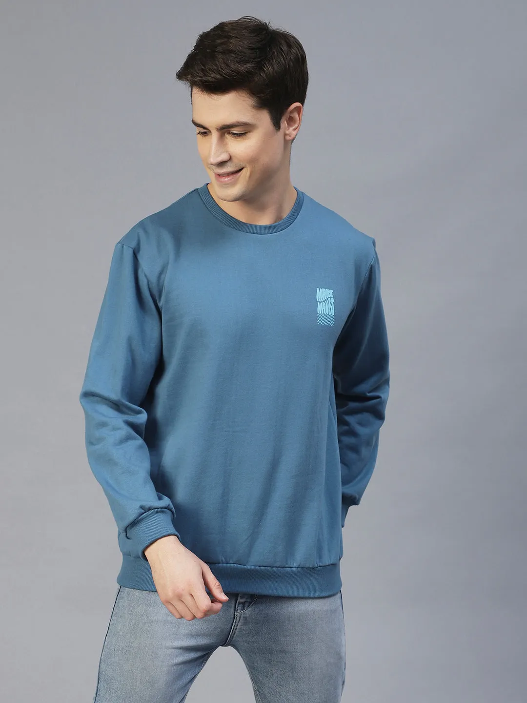 Back Printed Oversize Fleece Sweatshirt