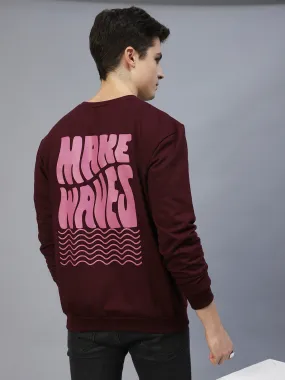 Back Printed Oversize Fleece Sweatshirt