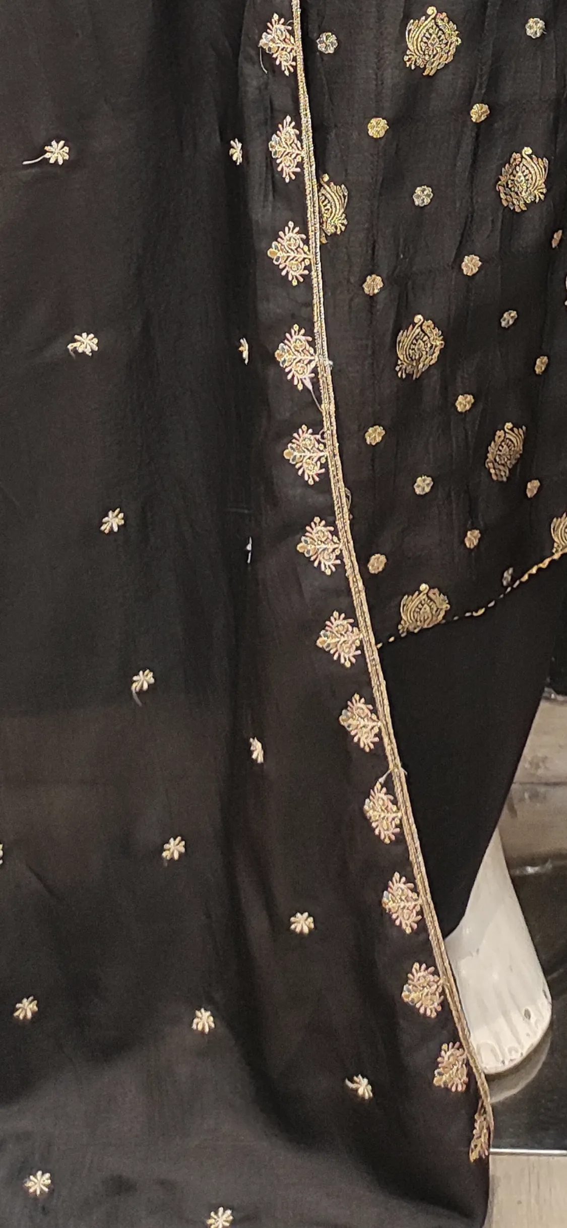 Banarasi Silk Semi Stitched Suit with Buties and Dupatta