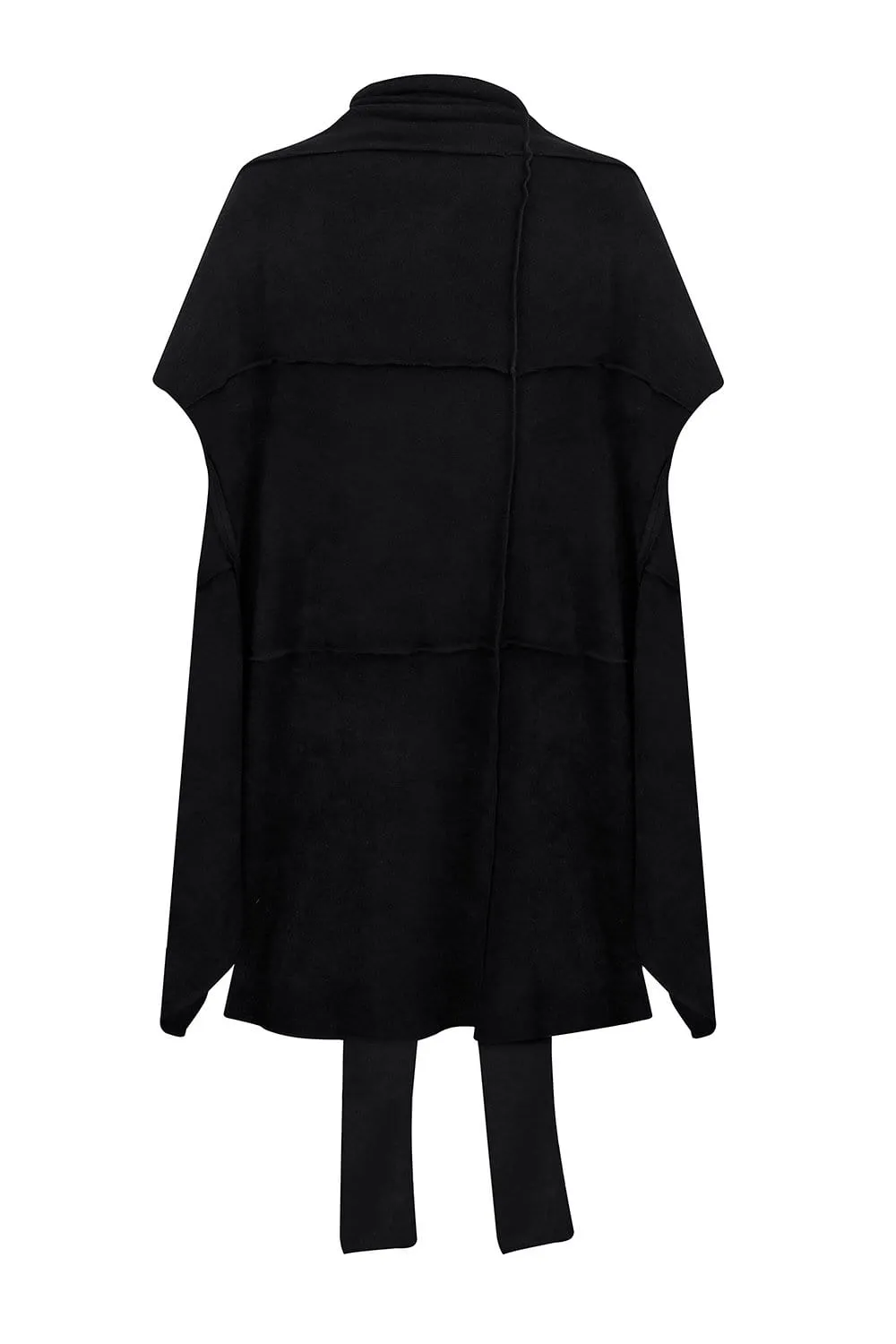 Black sleeveless coat