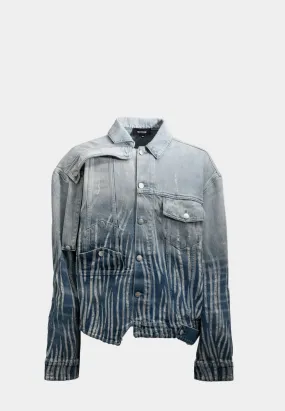 Botter Upside Down Denim Jacket Wash 1 Distressed Gradient