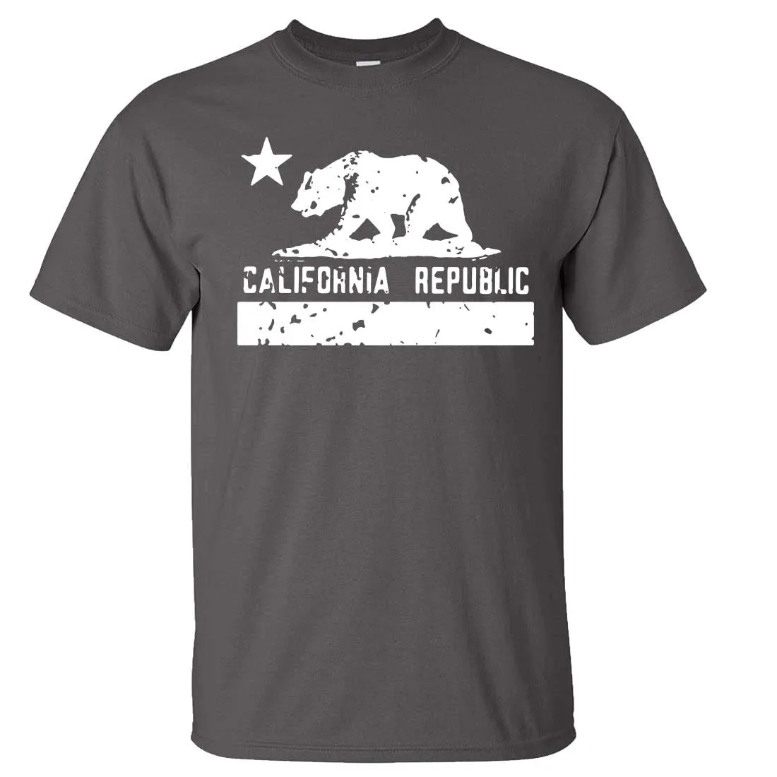 California Flag White Print Silhouette Asst Colors T-shirt/tee