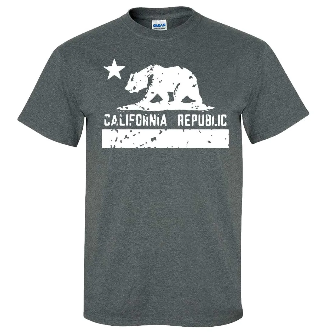 California Flag White Print Silhouette Asst Colors T-shirt/tee