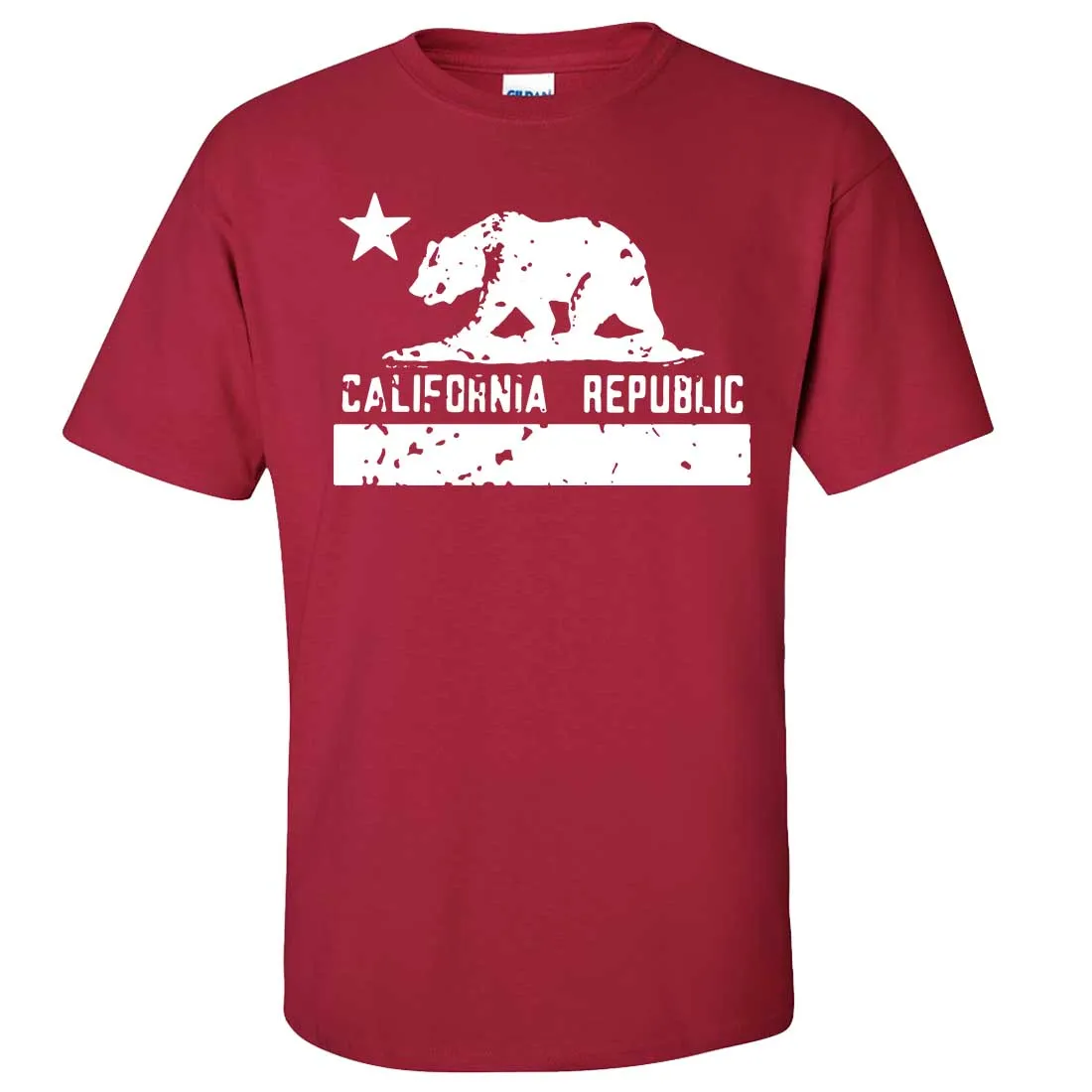 California Flag White Print Silhouette Asst Colors T-shirt/tee