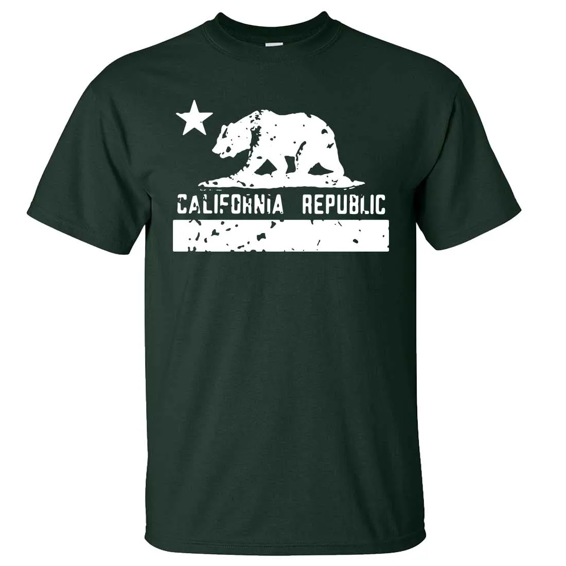 California Flag White Print Silhouette Asst Colors T-shirt/tee