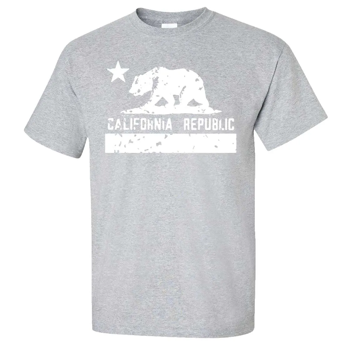 California Flag White Print Silhouette Asst Colors T-shirt/tee