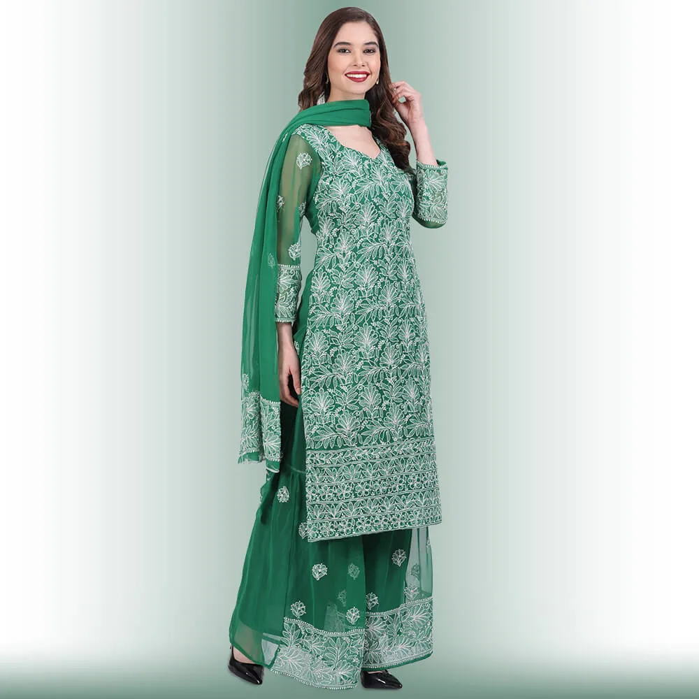 Chikankari Work Garara Dress