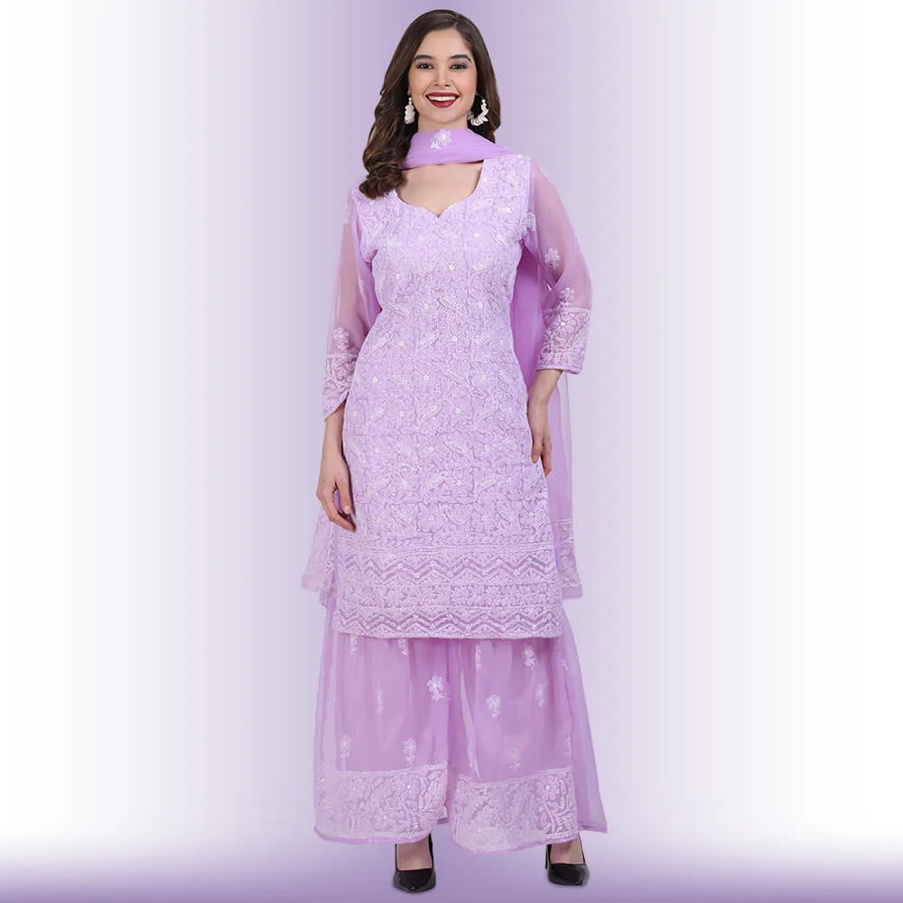 Chikankari Work Garara Dress