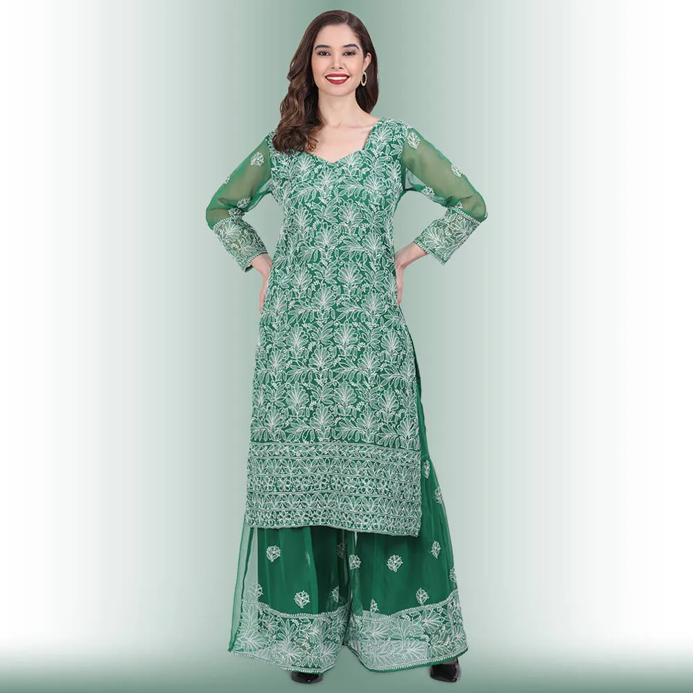 Chikankari Work Garara Dress