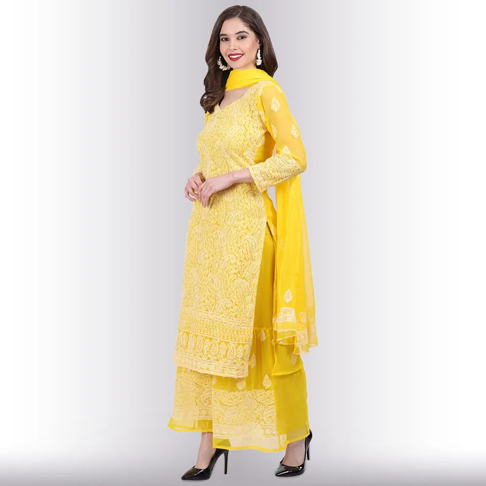 Chikankari Work Garara Dress