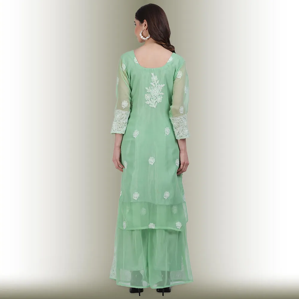 Chikankari Work Garara Dress