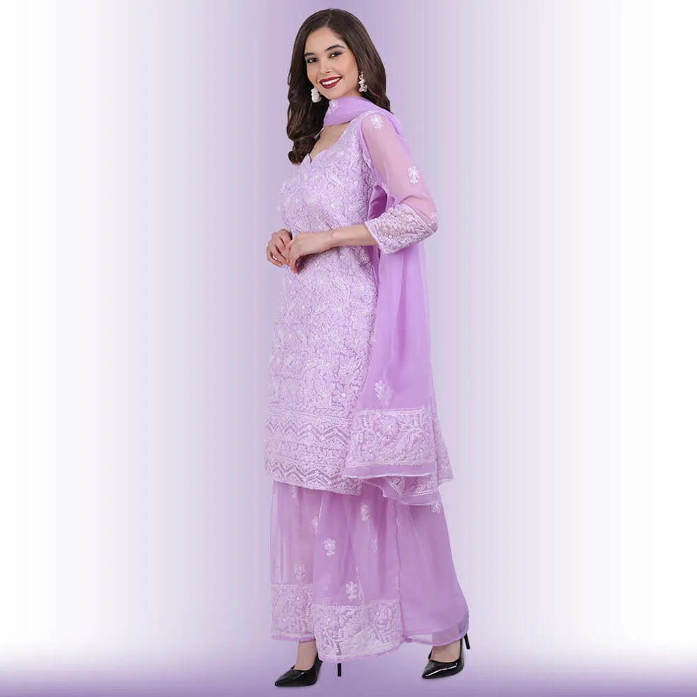 Chikankari Work Garara Dress