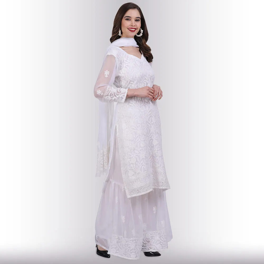 Chikankari Work Garara Dress