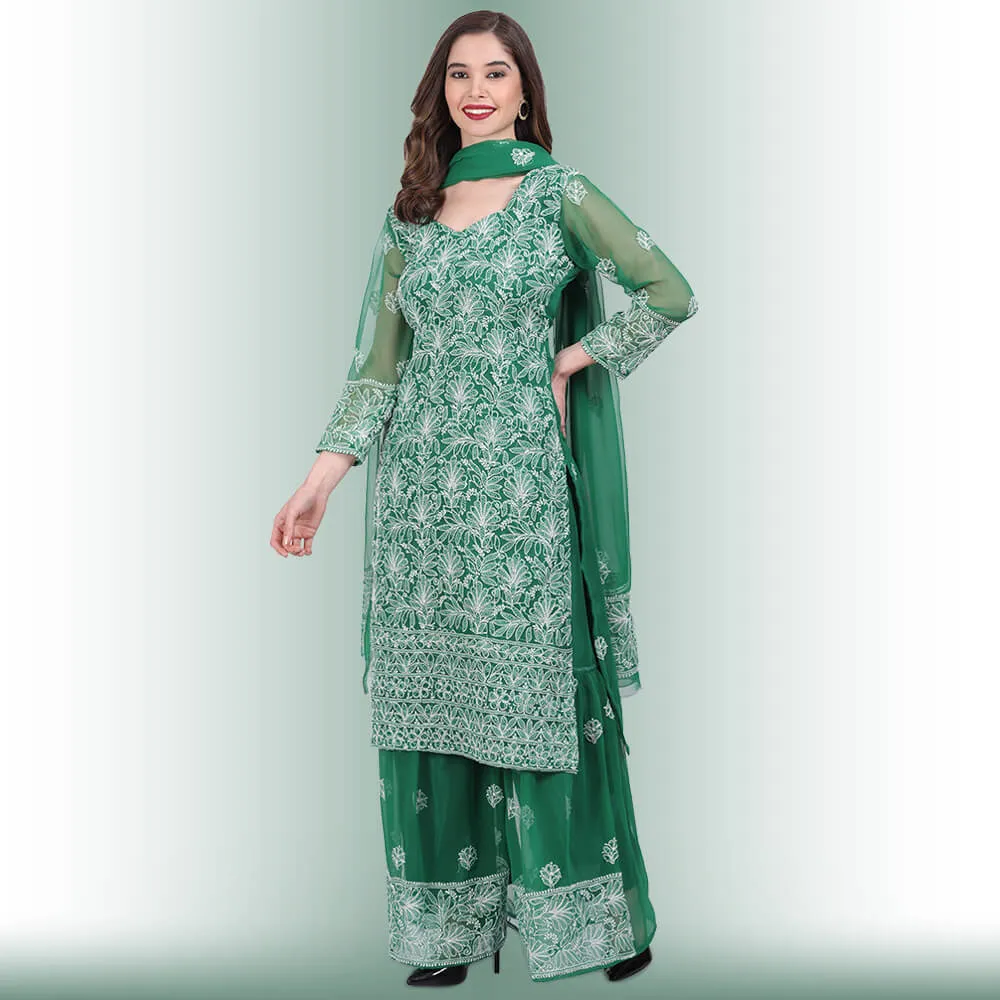 Chikankari Work Garara Dress