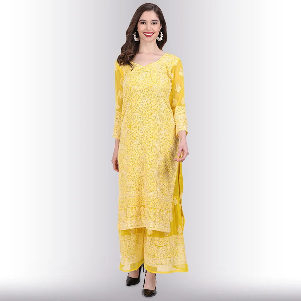 Chikankari Work Garara Dress