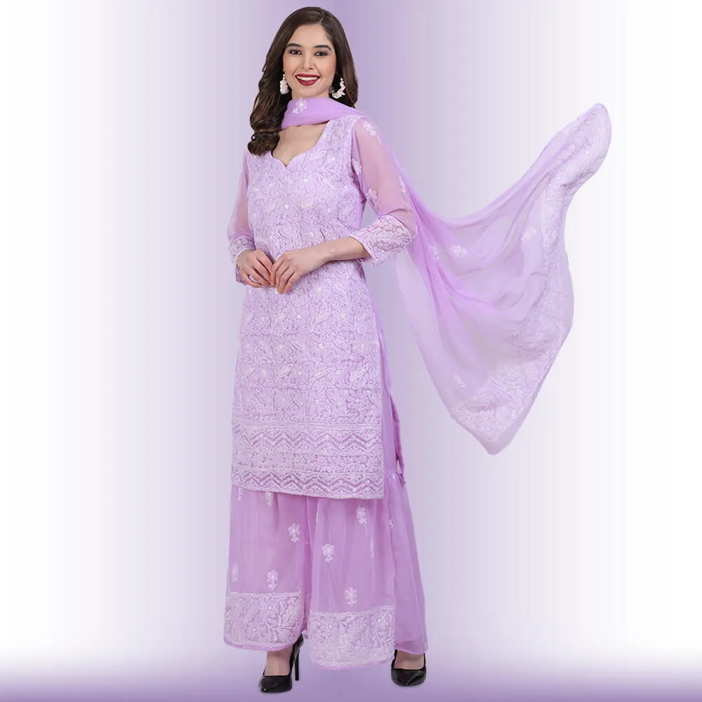 Chikankari Work Garara Dress