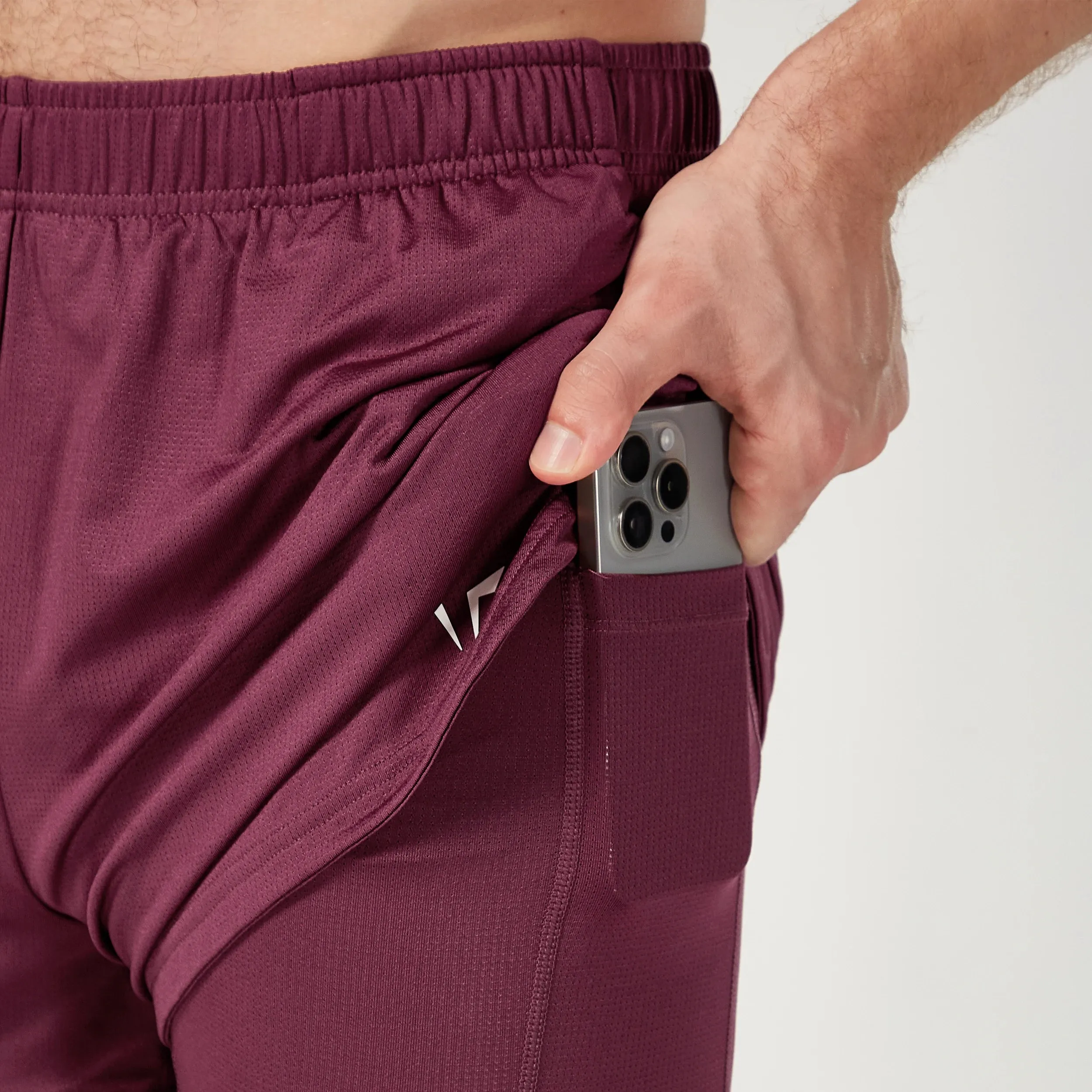 Core Mesh 2-in-1 5" Shorts 2.0 - Burgundy