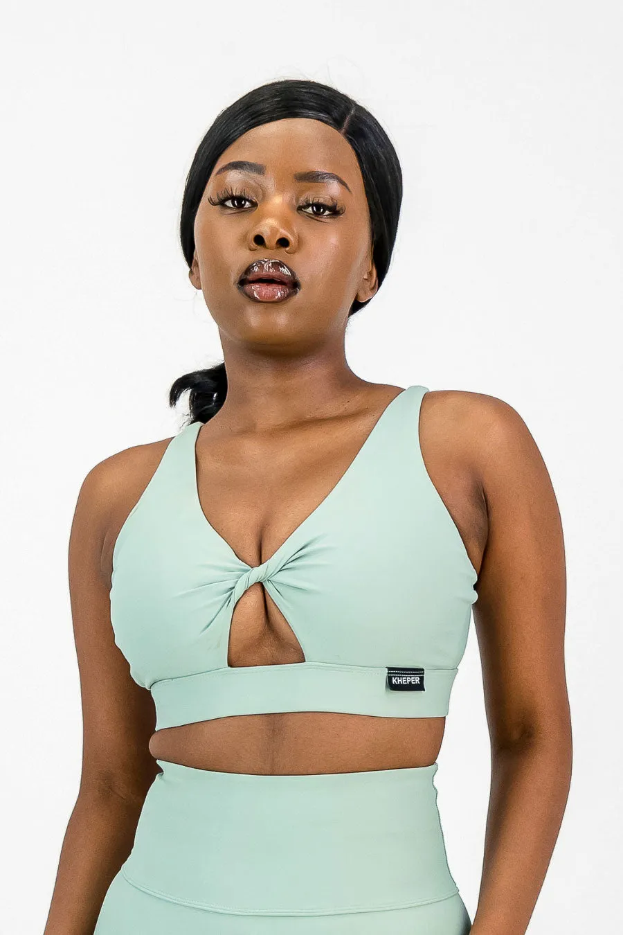 Core - Twist Bra | Sage