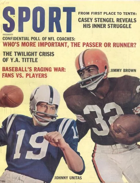 December 1962 SPORT Cover (Jim Brown, Cleveland Browns, Johnny Unitas, Baltimore Colts)