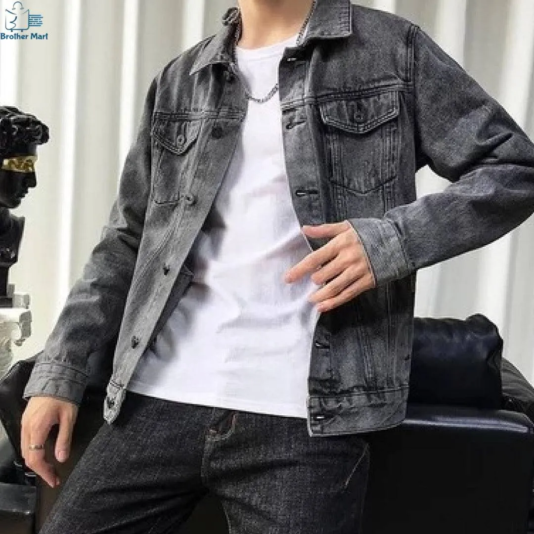 Denim Jeans Jacket for Men-Brothermart