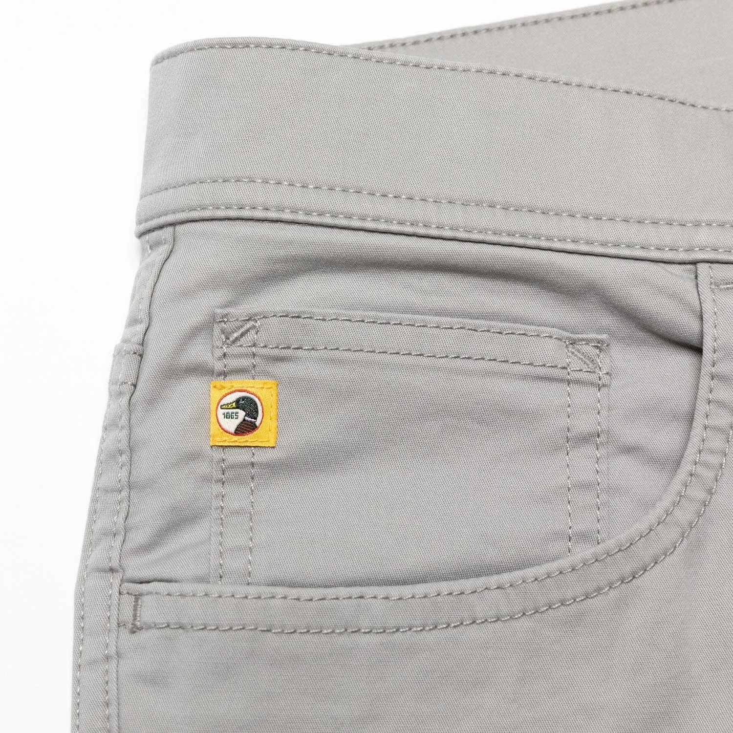 Duck Head Shoreline Twill 5-Pocket Pants in Limestone Grey - Men's