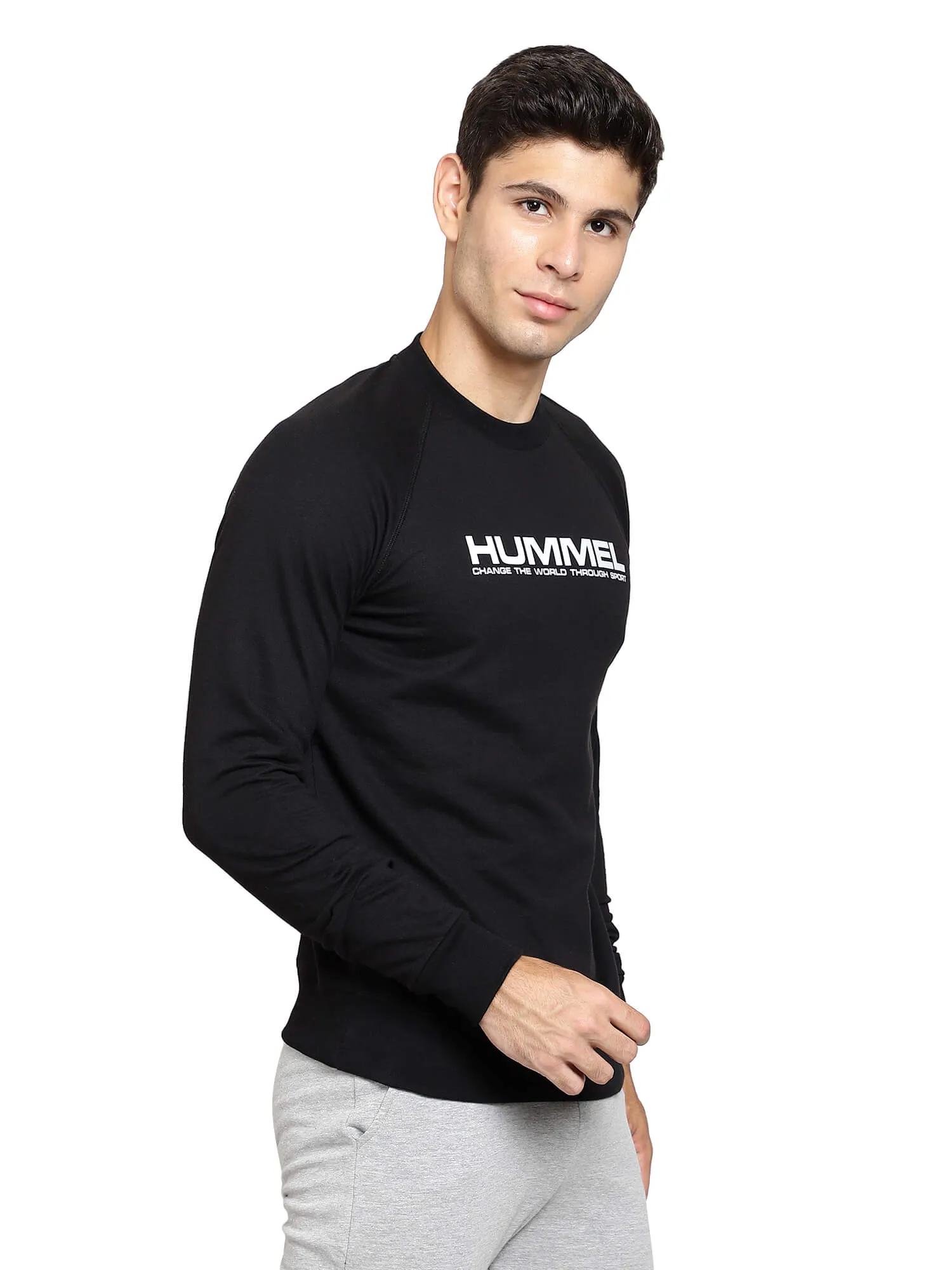 Evion Men Cotton Black Sweatshirt