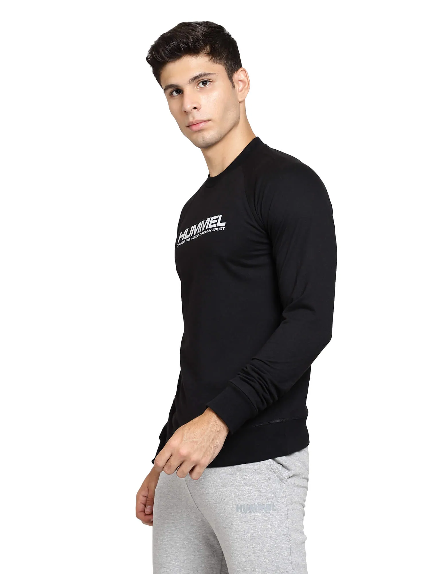 Evion Men Cotton Black Sweatshirt