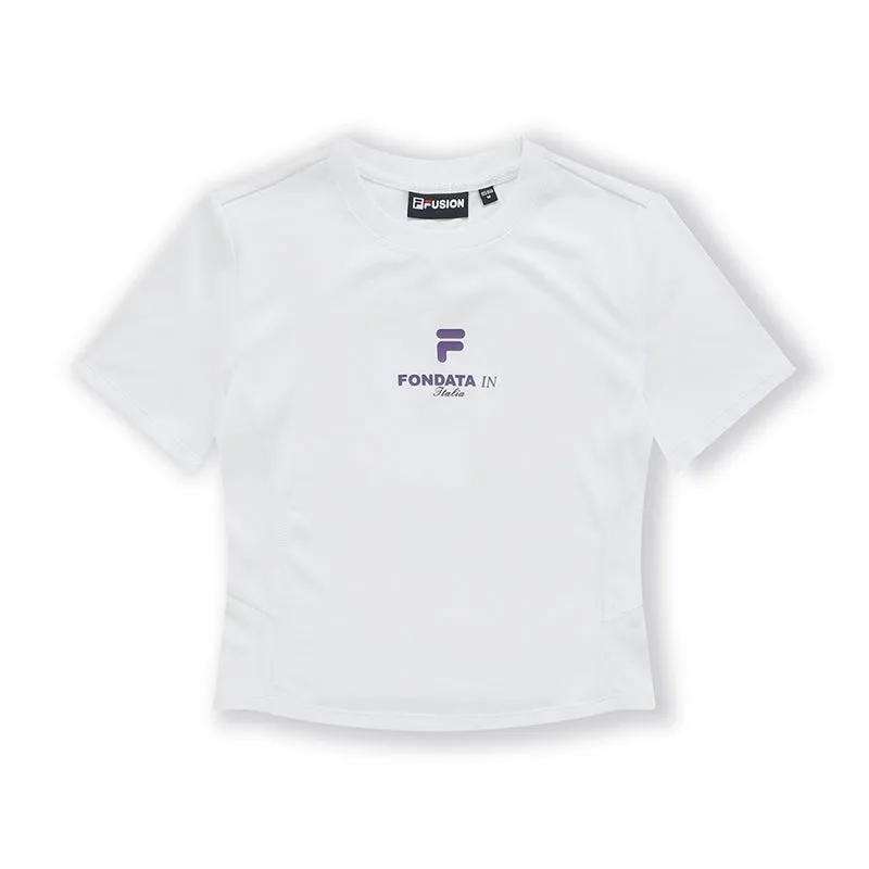 FILA FUSION INLINE UNIFORM Women Short Sleeve T-shirt (White / Black)