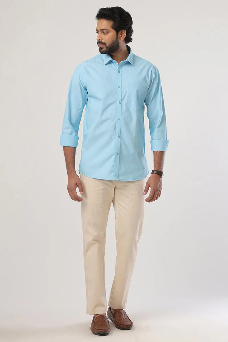 Fila - Sky Blue Formal Shirts For Men | Ariser