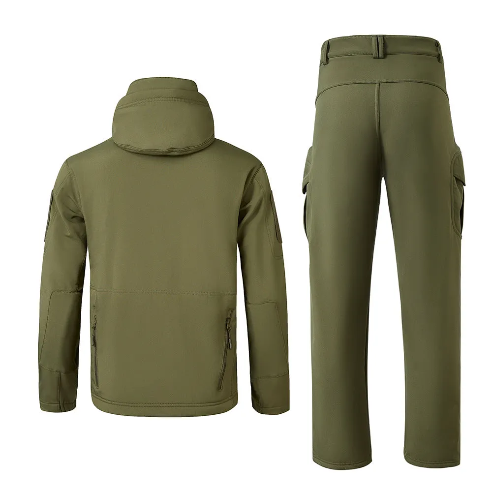 Fleece Soft Shell Jackets and Pants Tactical Suits Big Pocket