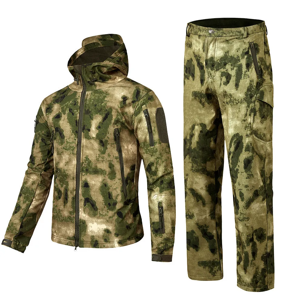 Fleece Soft Shell Jackets and Pants Tactical Suits Big Pocket